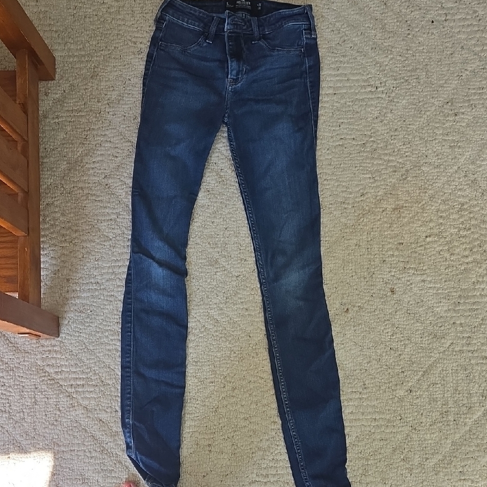 Hollister Women's Dark Blue Skinny Jeans